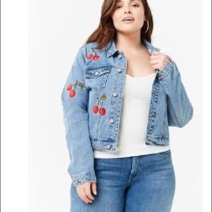 Cherry jean jacket